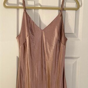 Rose gold satin dress